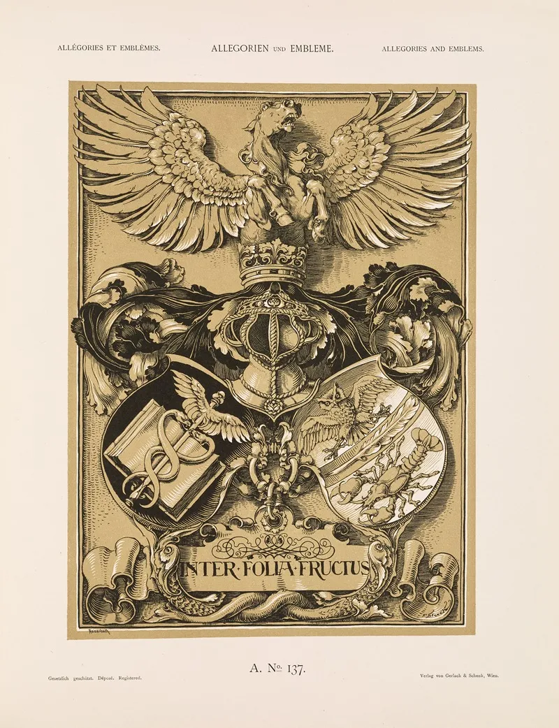 Allegorien Und Embleme Vol Ii Pl 148 by Albert Ilg - Canvas Print