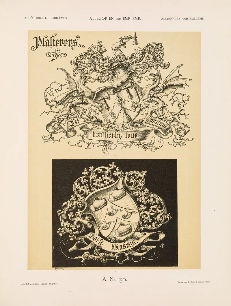 Allegorien Und Embleme Vol Ii Pl 161 by Albert Ilg - Canvas Print