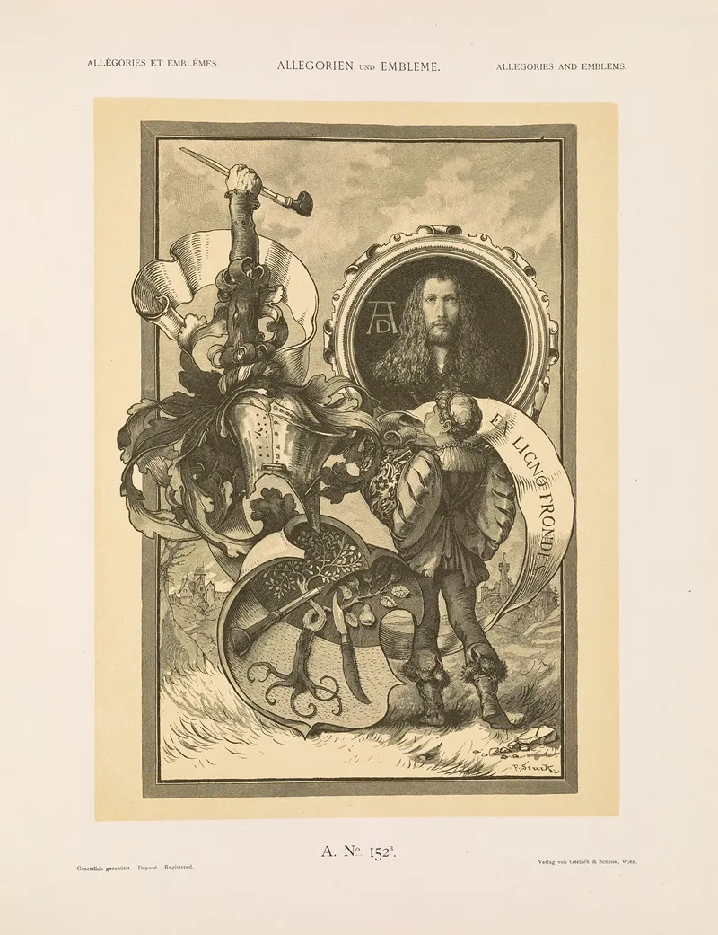 Allegorien Und Embleme Vol Ii Pl 164 by Albert Ilg - Canvas Print