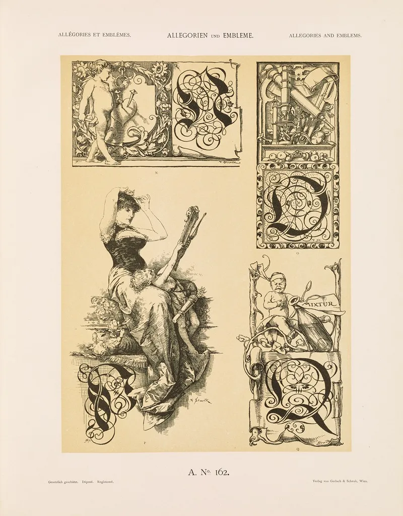 Allegorien Und Embleme Vol Ii Pl 174 by Albert Ilg - Canvas Print