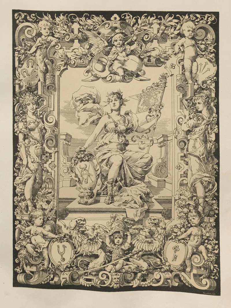 Allegories And Emblems Pl 002 by Albert Ilg - Canvas Print