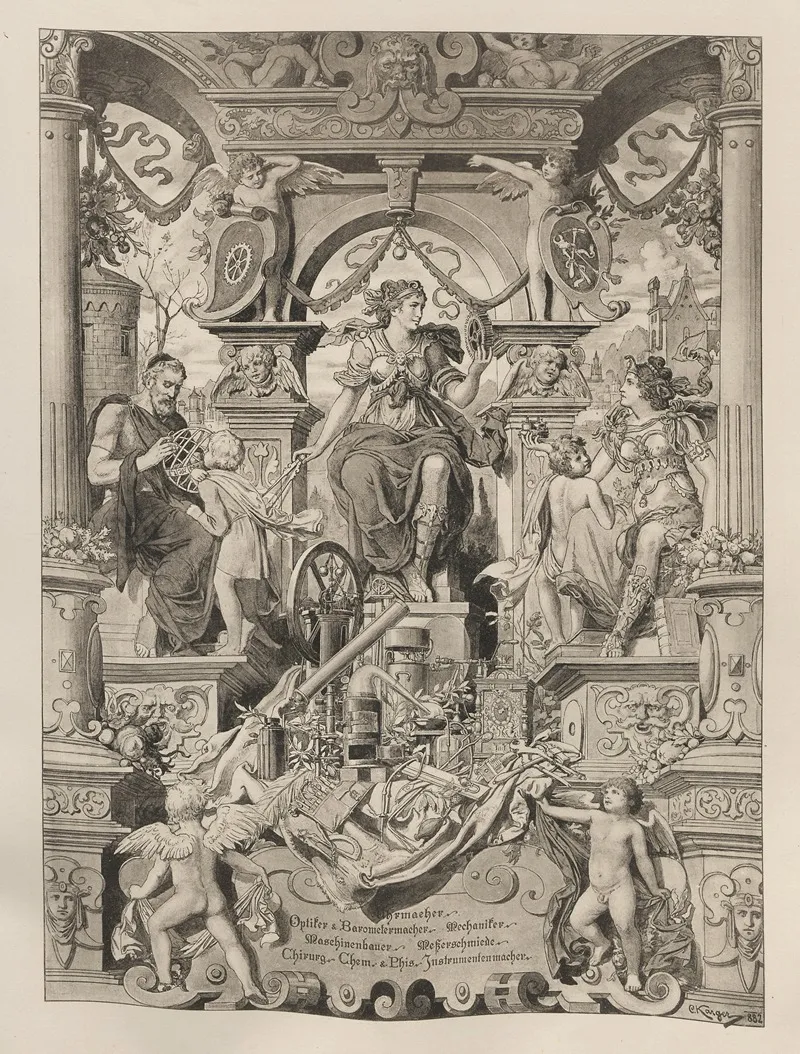 Allegories And Emblems Pl 013 by Albert Ilg - Canvas Print