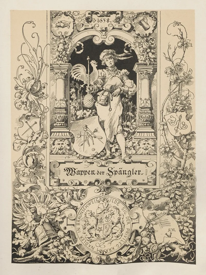Allegories And Emblems Pl 027 by Albert Ilg - Canvas Print