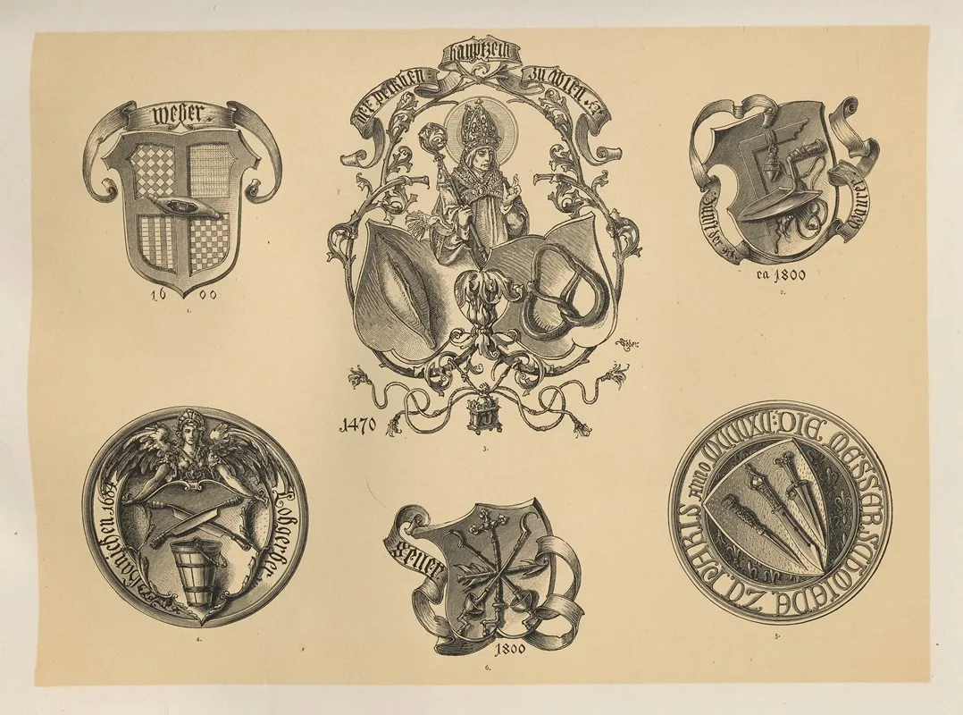 Allegories And Emblems Pl 029 by Albert Ilg - Canvas Print