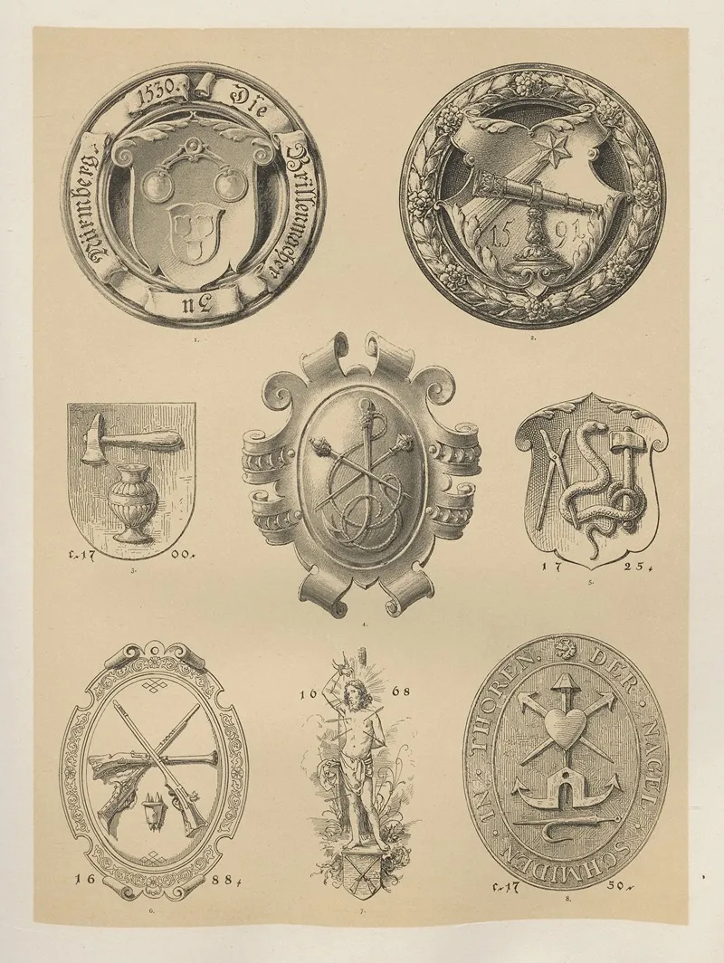 Allegories And Emblems Pl 034 by Albert Ilg - Canvas Print