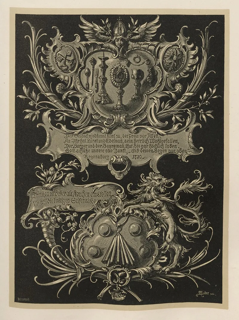 Allegories And Emblems Pl 039 by Albert Ilg - Canvas Print
