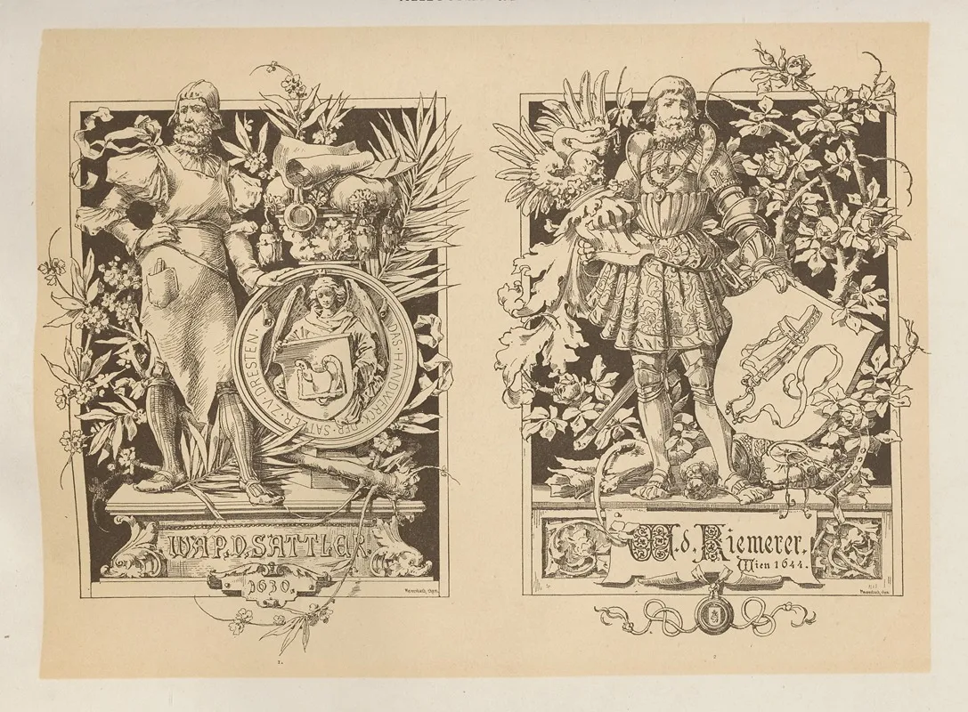 Allegories And Emblems Pl 041 by Albert Ilg - Canvas Print