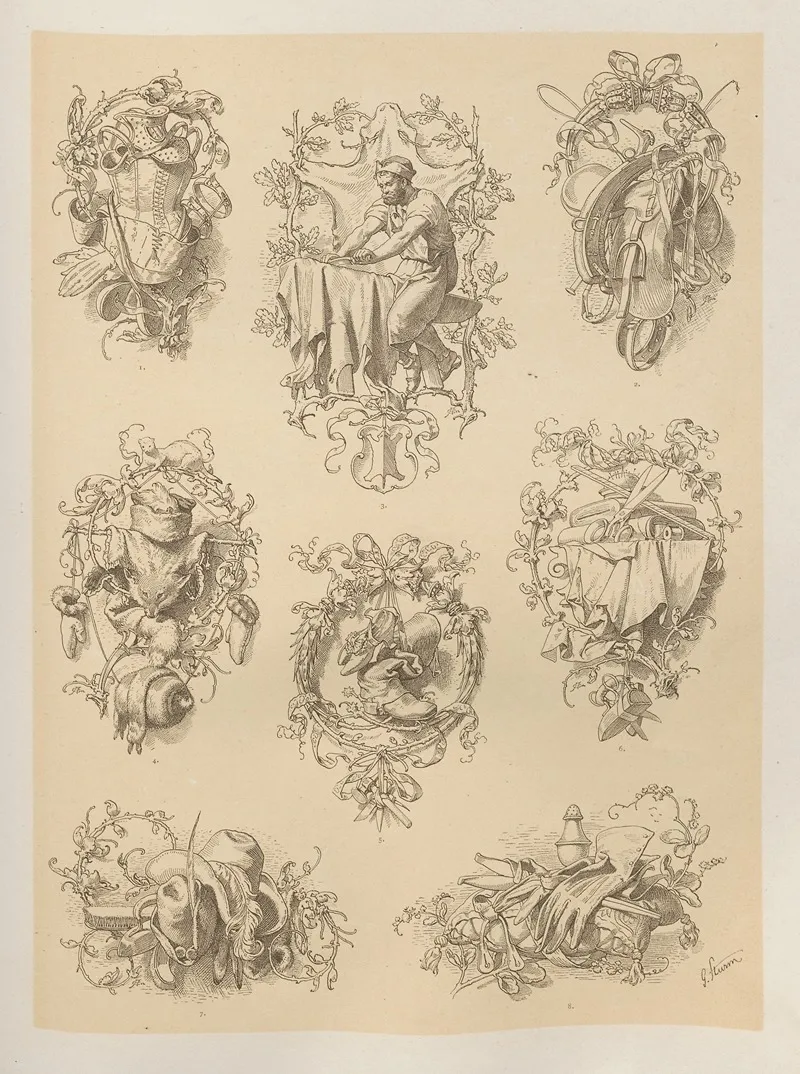 Allegories And Emblems Pl 042 by Albert Ilg - Canvas Print