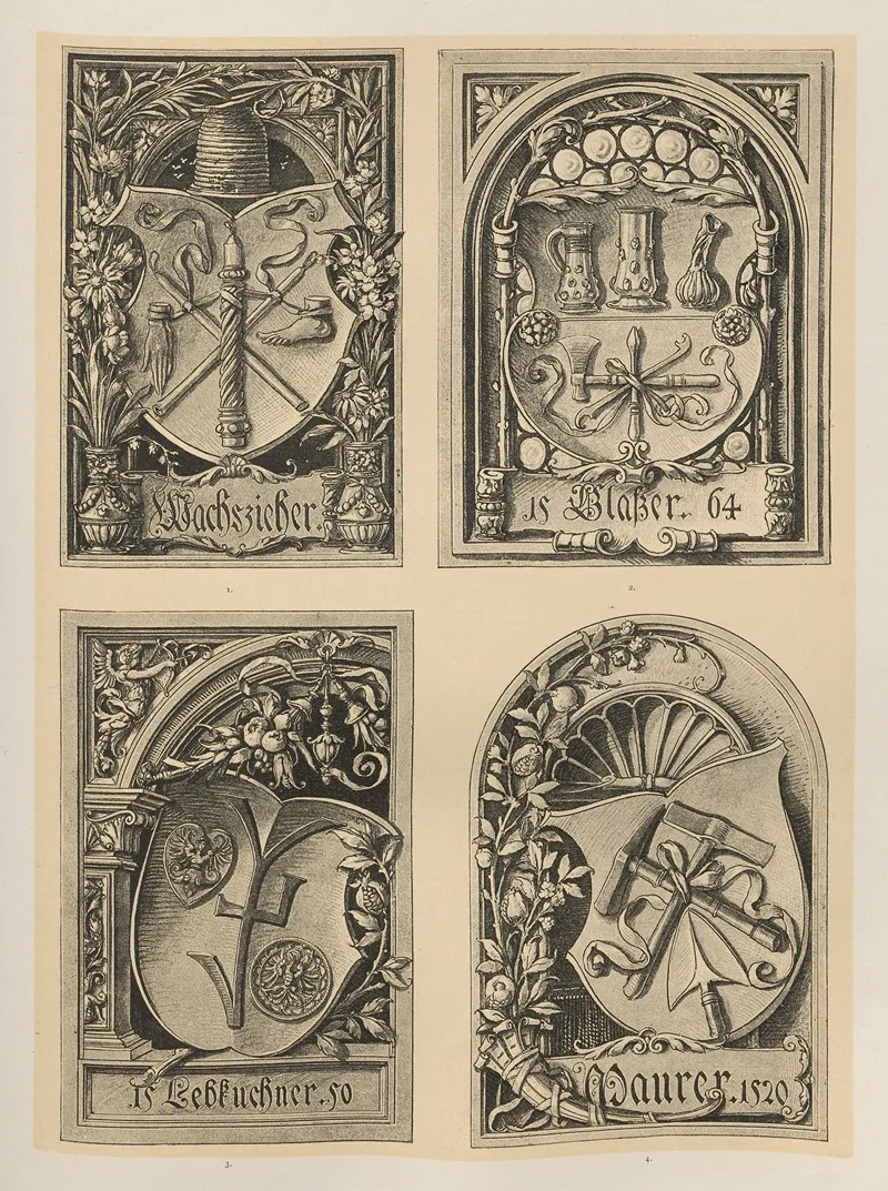 Allegories And Emblems Pl 043 by Albert Ilg - Canvas Print