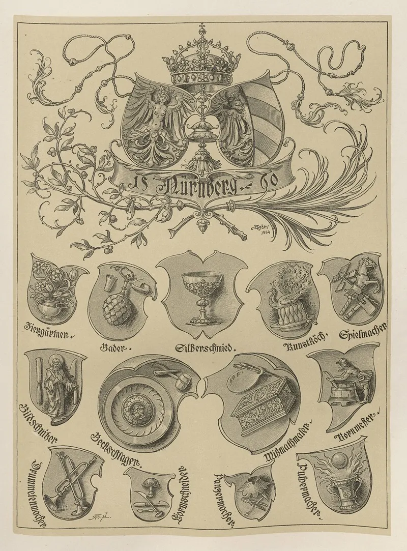 Allegories And Emblems Pl 045 by Albert Ilg - Canvas Print