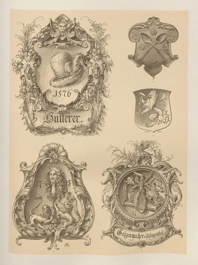 Allegories And Emblems Pl 051 by Albert Ilg - Canvas Print