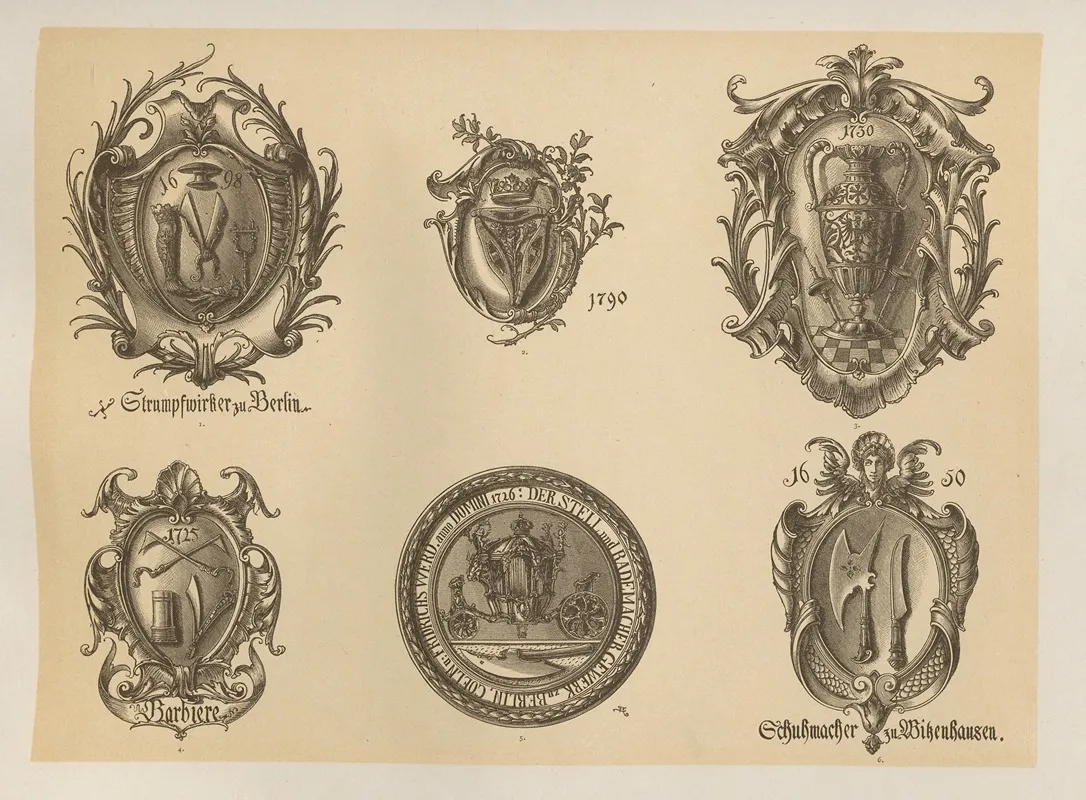 Allegories And Emblems Pl 053 by Albert Ilg - Canvas Print