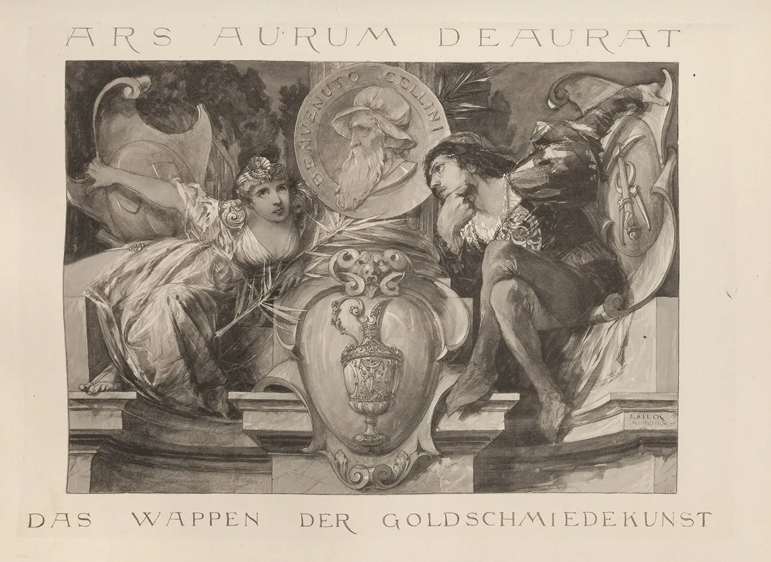 Allegories And Emblems Pl 063 by Albert Ilg - Canvas Print
