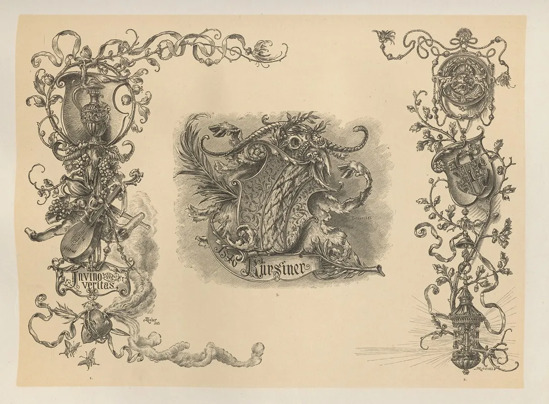 Allegories And Emblems Pl 065 by Albert Ilg - Canvas Print