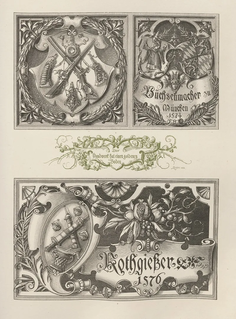 Allegories And Emblems Pl 073 by Albert Ilg - Canvas Print