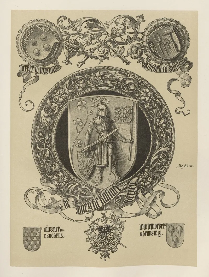 Allegories And Emblems Pl 076 by Albert Ilg - Canvas Print