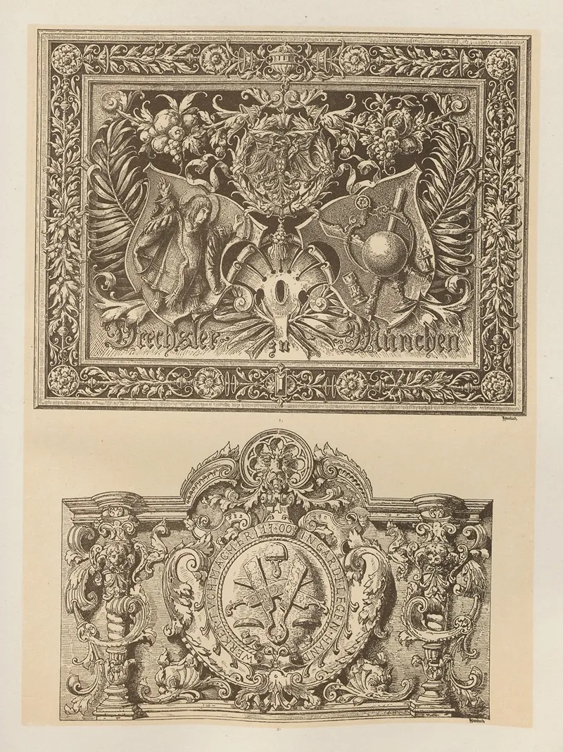 Allegories And Emblems Pl 087 by Albert Ilg - Canvas Print