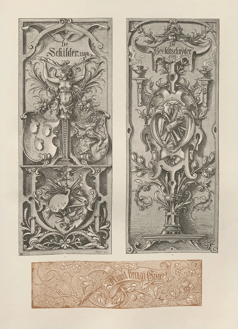 Allegories And Emblems Pl 092 by Albert Ilg - Canvas Print