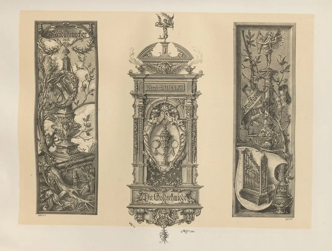 Allegories And Emblems Pl 094 by Albert Ilg - Canvas Print
