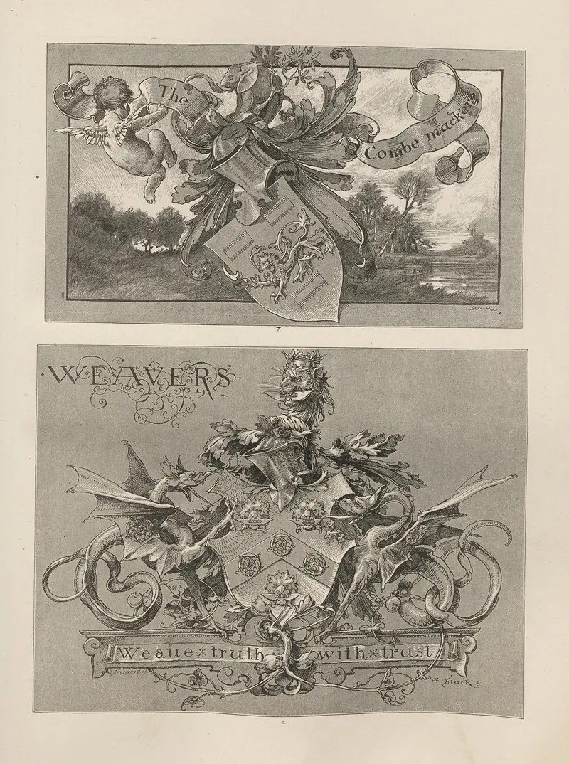 Allegories And Emblems Pl 097 by Albert Ilg - Canvas Print