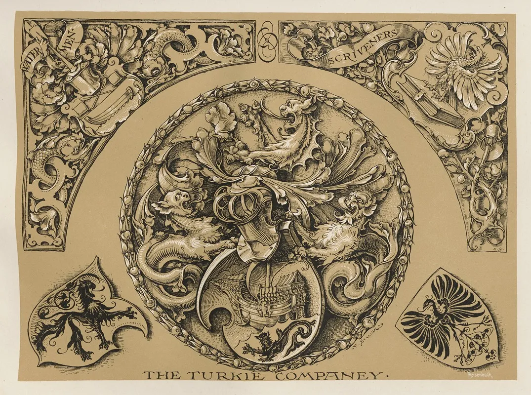 Allegories And Emblems Pl 110 by Albert Ilg - Canvas Print