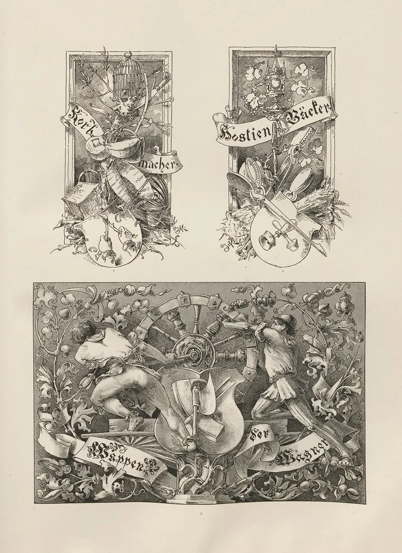 Allegories And Emblems Pl 111 by Albert Ilg - Canvas Print