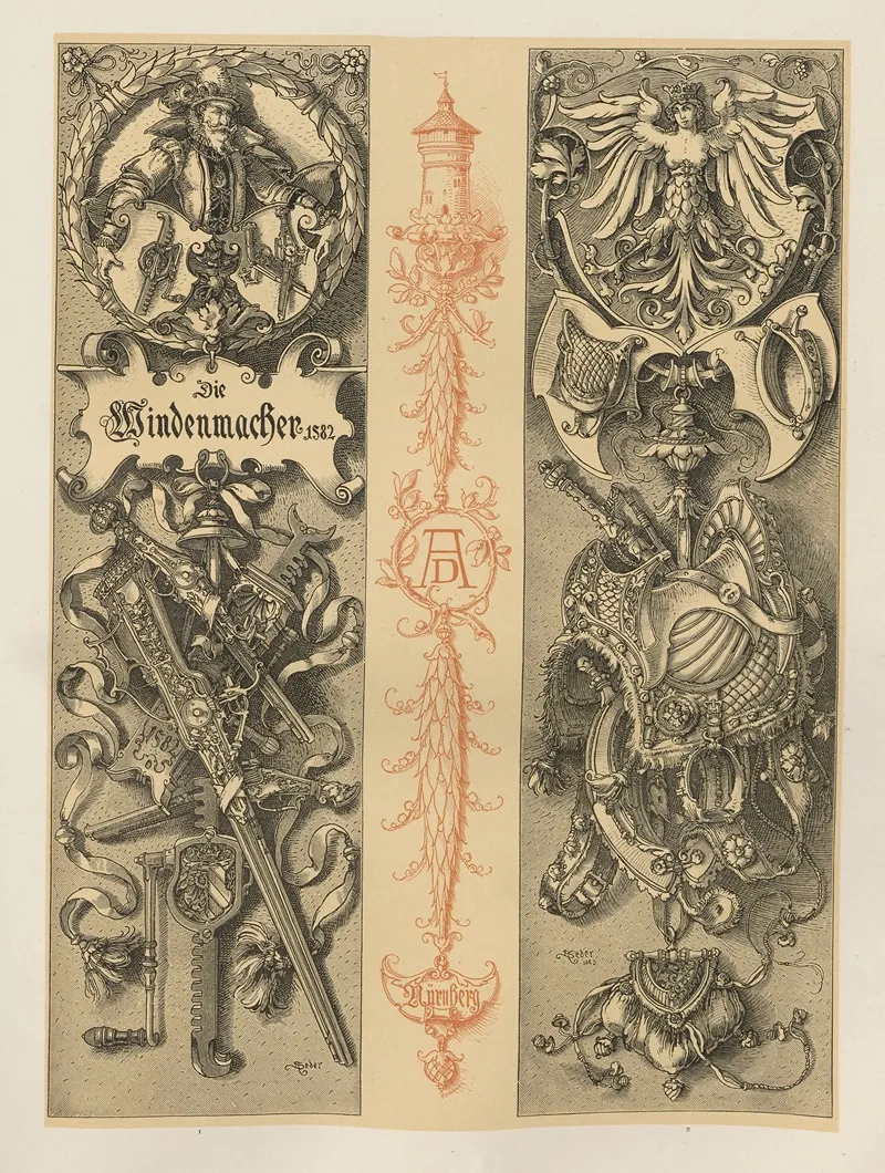Allegories And Emblems Pl 115 by Albert Ilg - Canvas Print