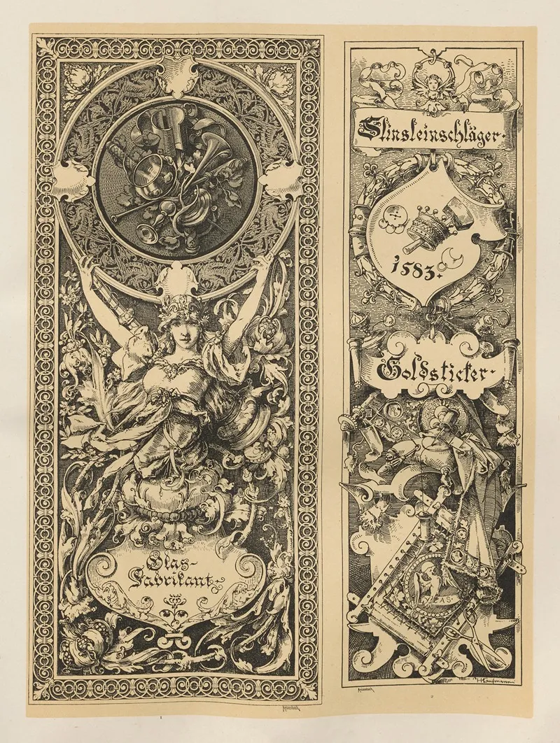 Allegories And Emblems Pl 125 by Albert Ilg - Canvas Print