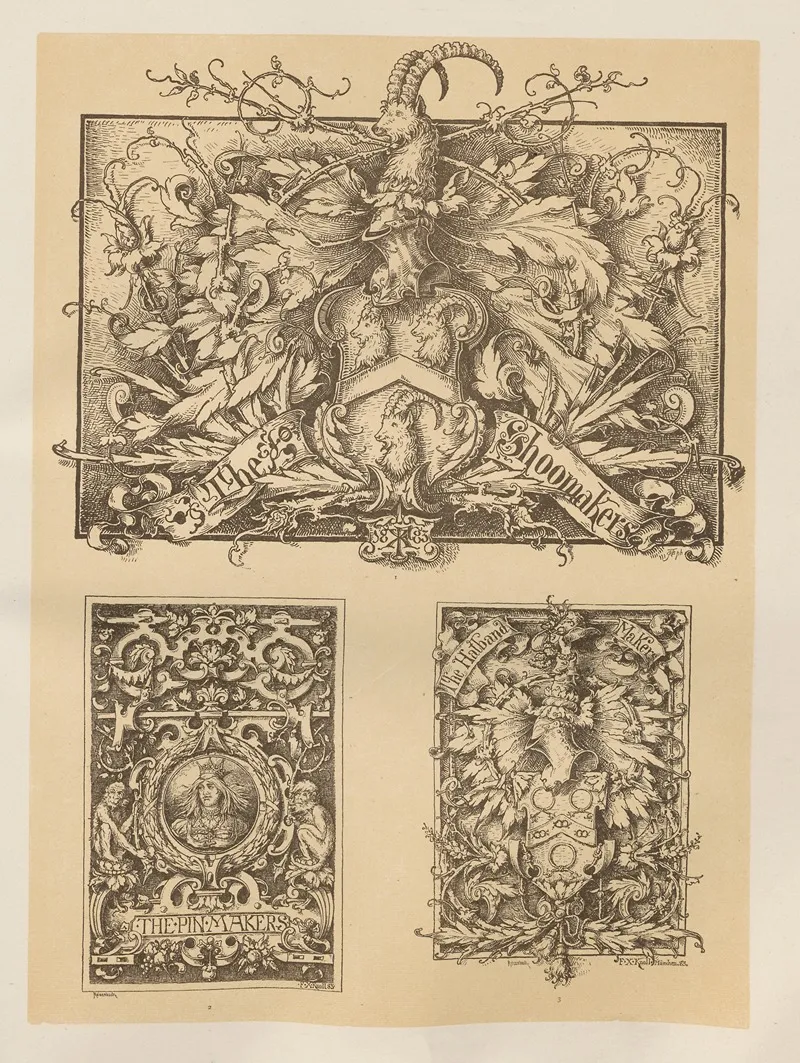 Allegories And Emblems Pl 127 by Albert Ilg - Canvas Print