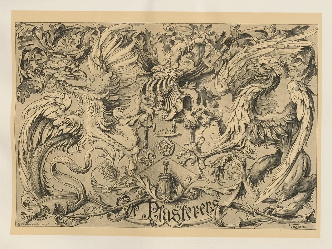 Allegories And Emblems Pl 130 by Albert Ilg - Canvas Print
