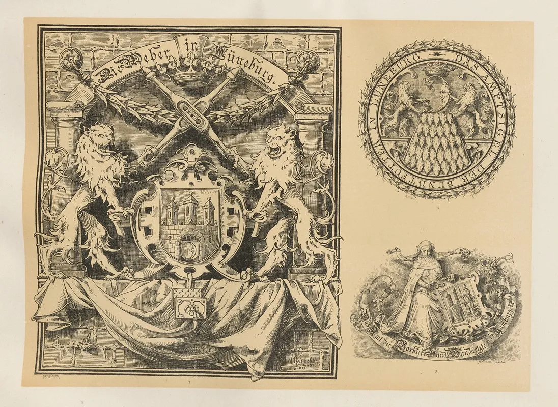 Allegories And Emblems Pl 131 by Albert Ilg - Canvas Print