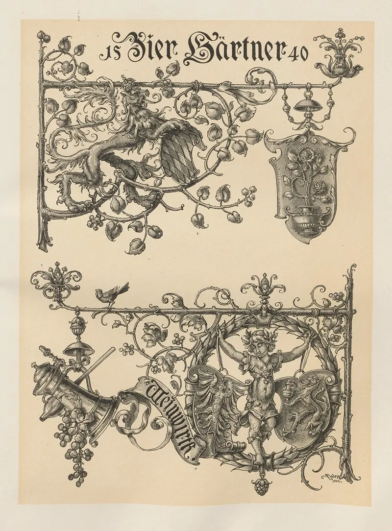 Allegories And Emblems Pl 136 by Albert Ilg - Canvas Print