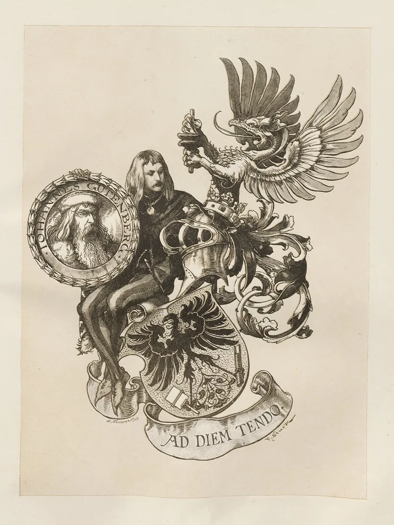 Allegories And Emblems Pl 137 by Albert Ilg - Canvas Print