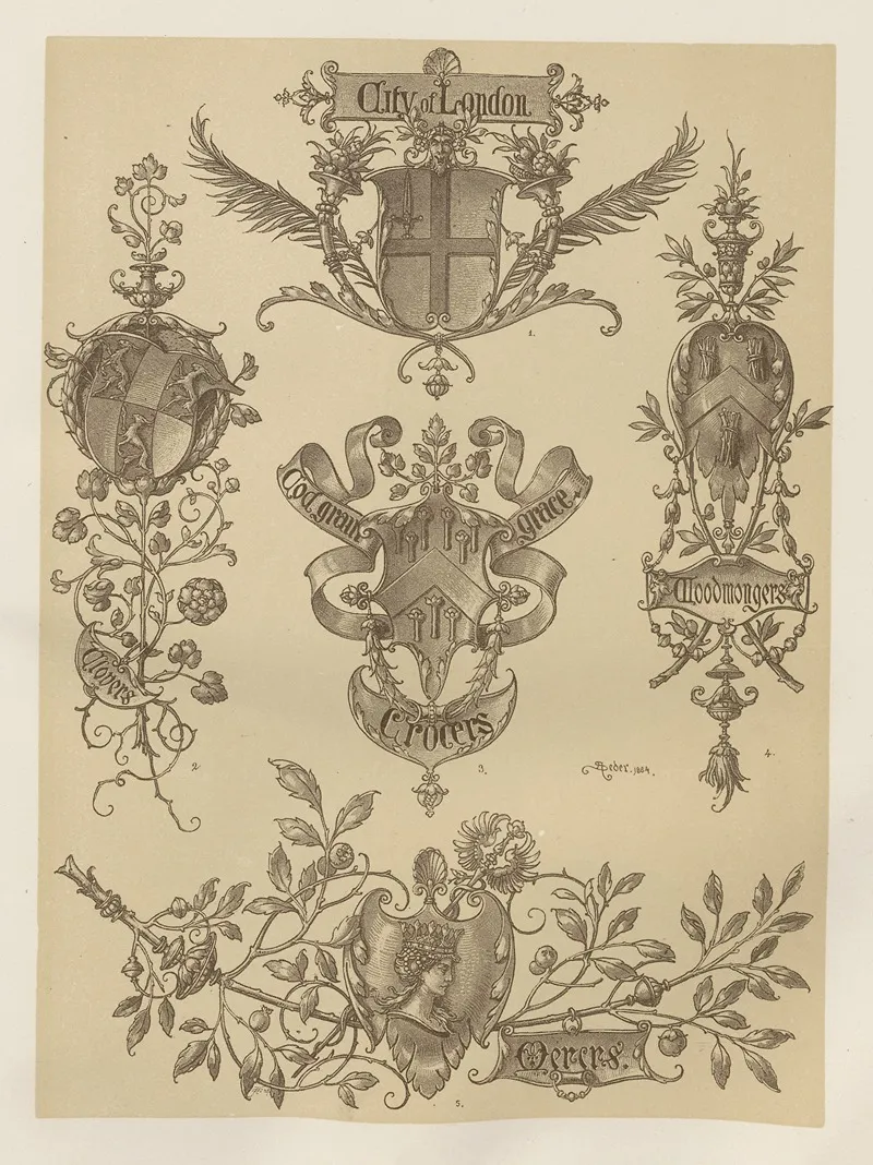 Allegories And Emblems Pl 145 by Albert Ilg - Canvas Print