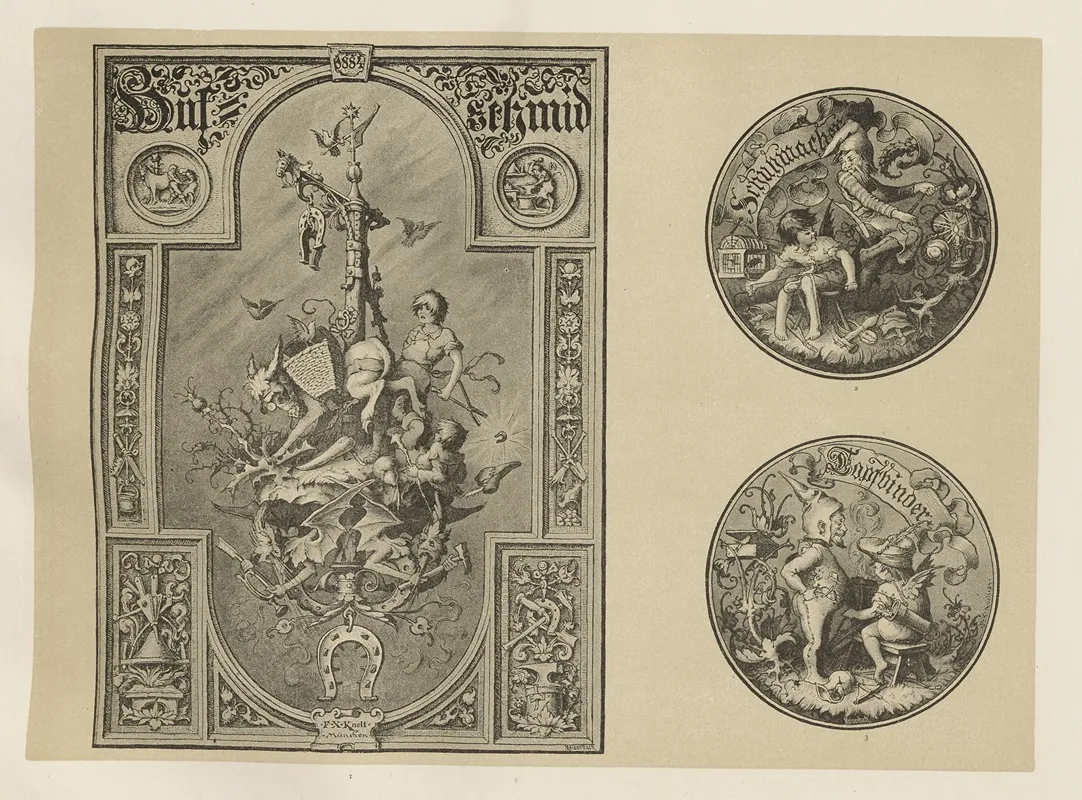 Allegories And Emblems Pl 146 by Albert Ilg - Canvas Print
