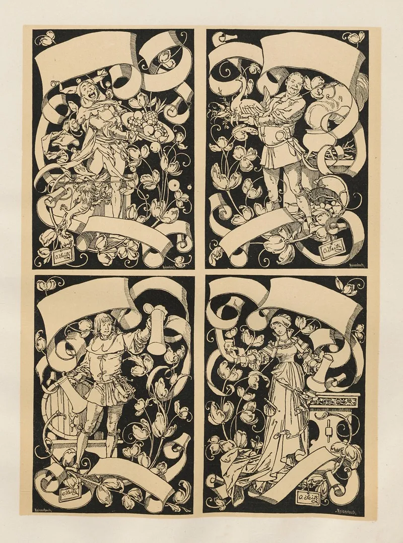 Allegories And Emblems Pl 170 by Albert Ilg - Canvas Print