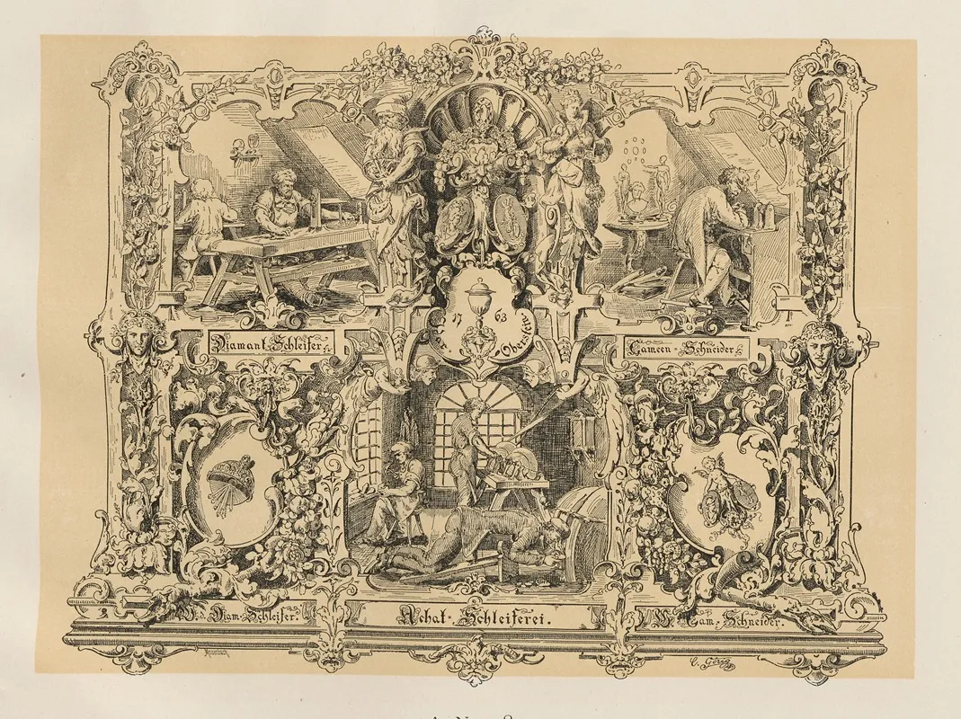 Allegories And Emblems Pl 171 by Albert Ilg - Canvas Print