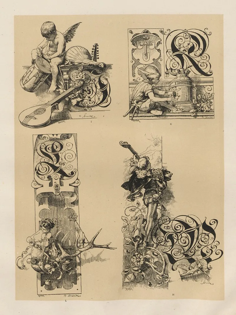 Allegories And Emblems Pl 174 by Albert Ilg - Canvas Print