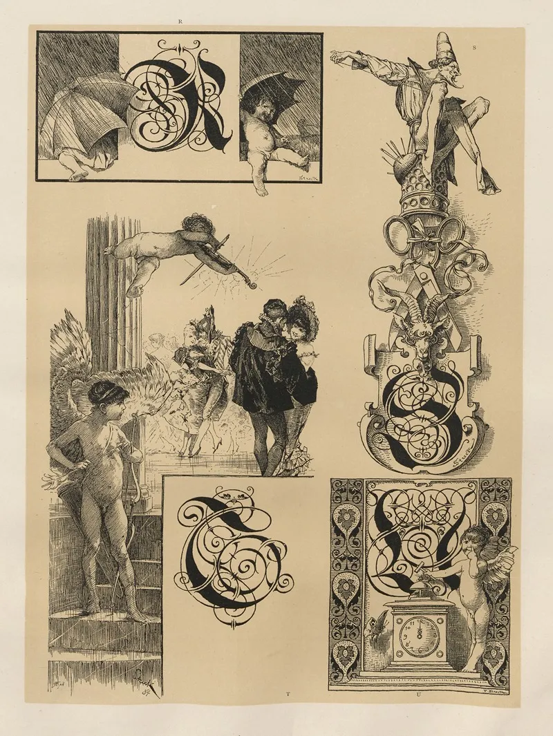 Allegories And Emblems Pl 176 by Albert Ilg - Canvas Print