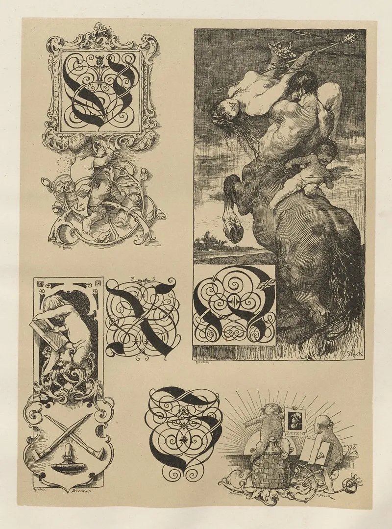 Allegories And Emblems Pl 177 by Albert Ilg - Canvas Print