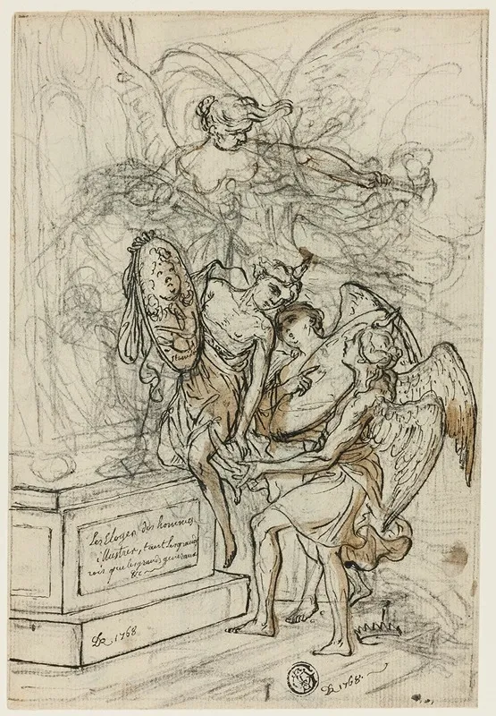 Allegory In Honor Of King Stanislas Leczynski by Claude Louis Desrais - Canvas Print