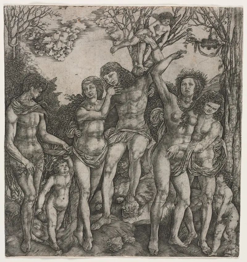Allegory Of Carnal Love by Cristofano Robetta - Canvas Print