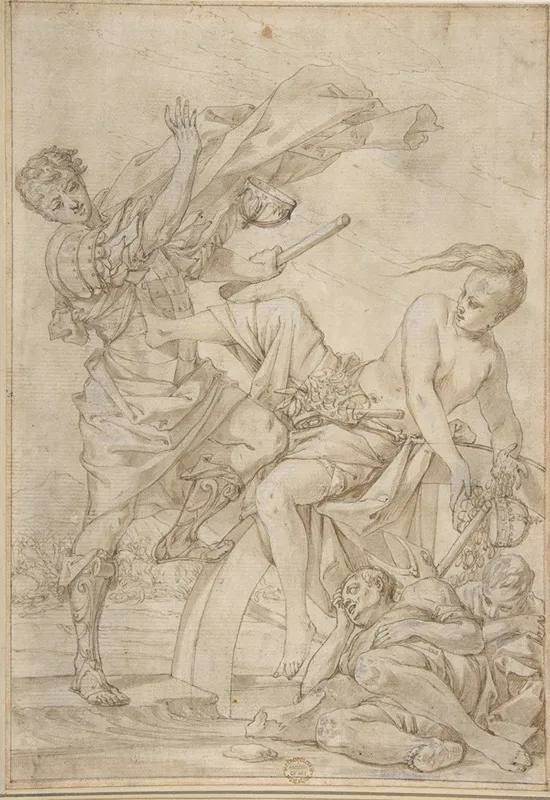 Allegory Of Fortune 5 by Pietro Testa - Canvas Print