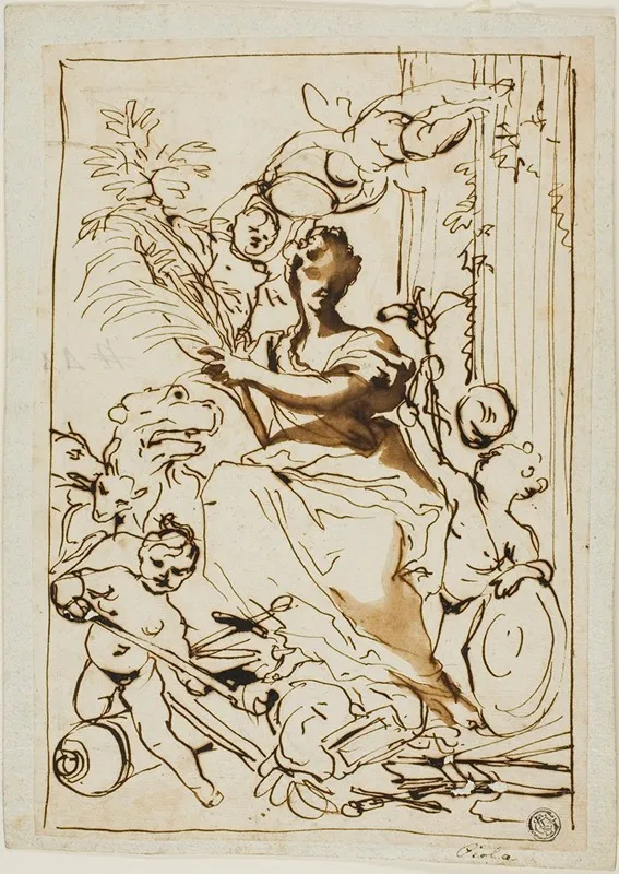 Allegory Of Victory by Domenico Piola - Canvas Print