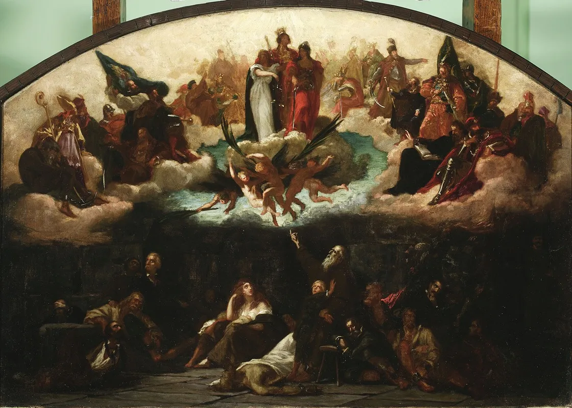 Allegory Vision In The Prison by Henryk Rodakowski - Canvas Print