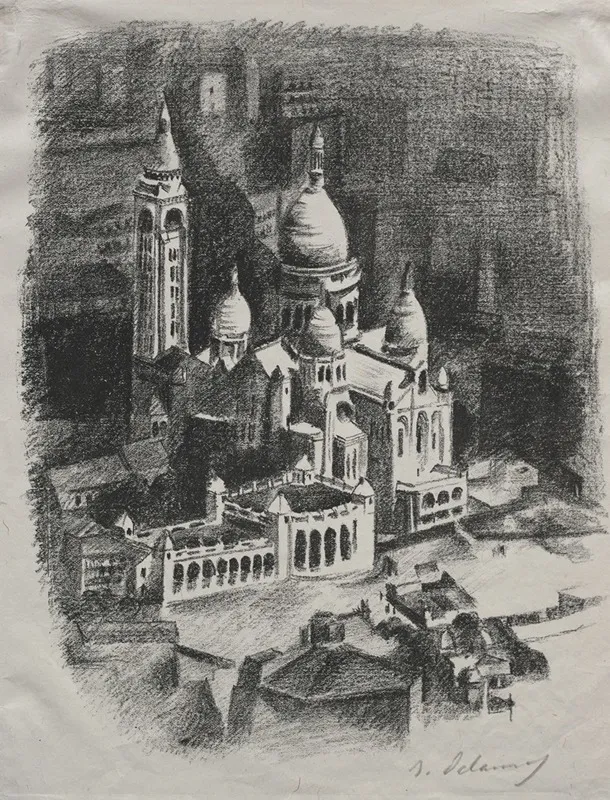 Allo Paris Frontispiece To Book by Robert Delaunay - Canvas Print