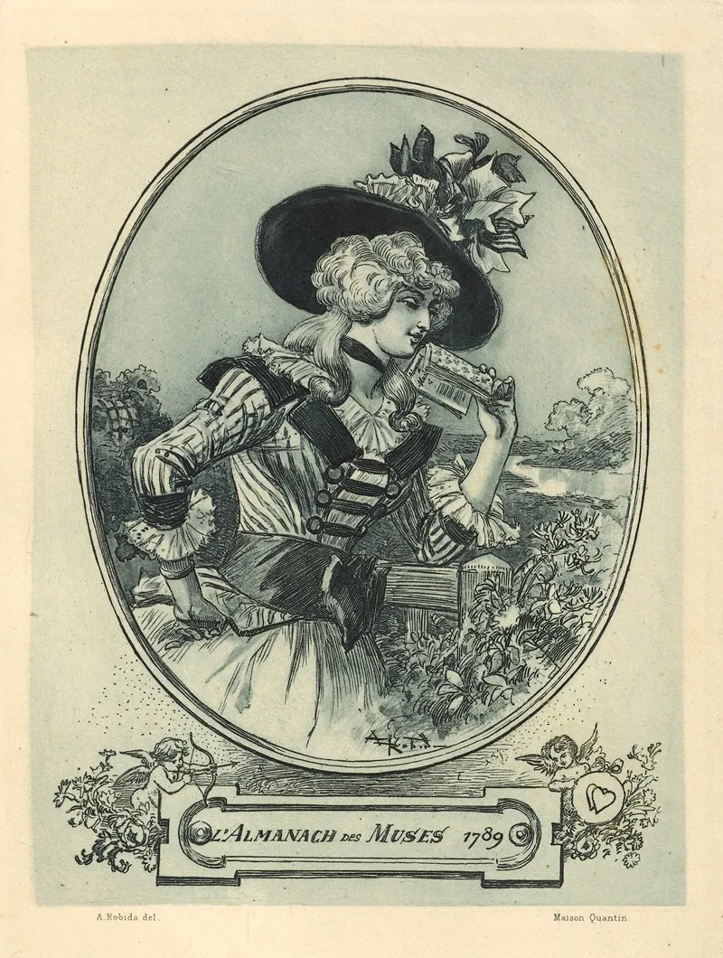 Almanach Des Muses by Albert Robida - Canvas Print