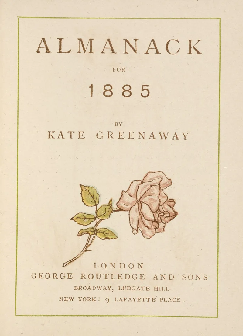 Almanack For 1885 Title