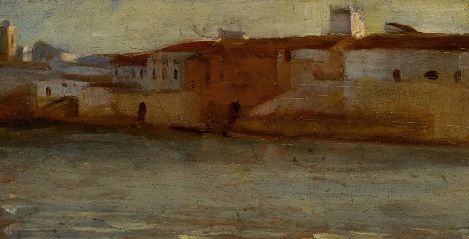 Along The Waters Edge by Hamilton Easter Field - Canvas Print