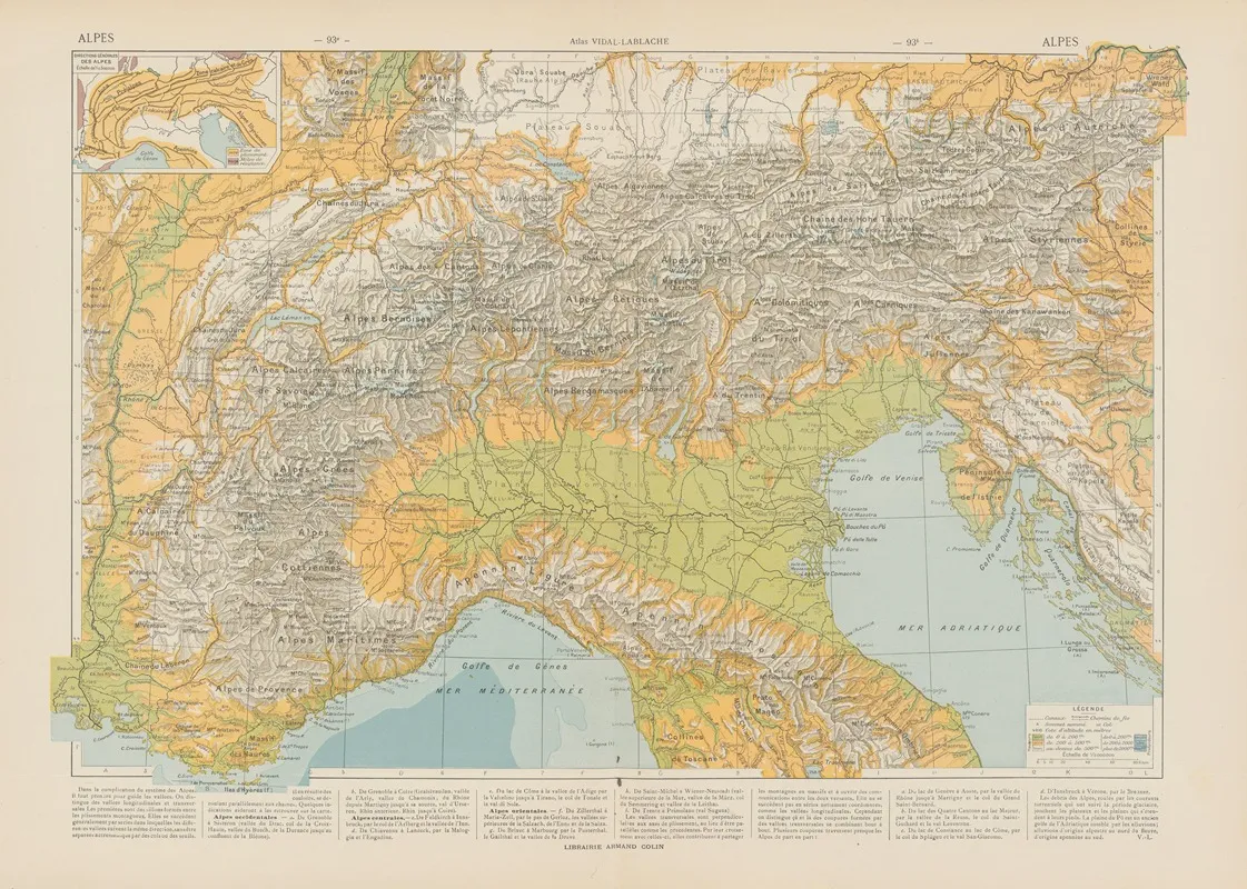 Alpes by Paul Vidal de La Blache - Canvas Print